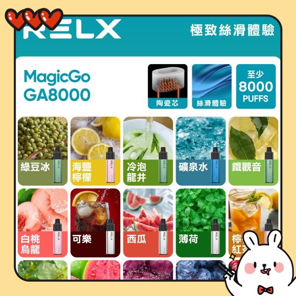 RELX GA 8000口拋棄式電子煙 RELX一次性電子菸 正品現貨  當天可出貨 新日期10/29